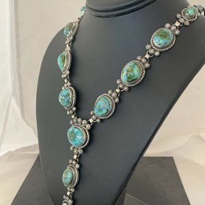 Sterling Silver Navajo Sonoran Lariat Necklace 584